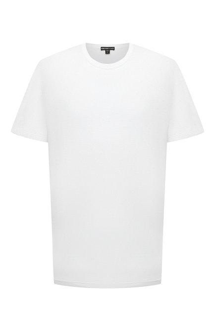 Мужская хлопковая футболка JAMES PERSE белого цвета, арт. MELJ3199 | Фото 1 (Материал внешний: Хлопок; Рукава: Короткие; Длина (для топов): Стандартные; Мужское Кросс-КТ: Футболк�а-одежда; Принт: Без принта; Стили: Кэжуэл)