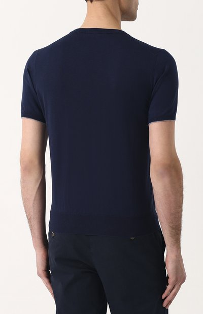 Джемпер с короткими рукавами из смеси хлопка и кашемира FIORONI, арт. M16609A2, фото 4