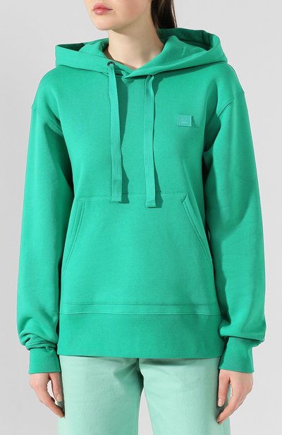 Хлопковое худи ACNE STUDIOS зеленого цвета по цене 39950 руб., арт. 2HK173/W, фото 3 Хлопковое худи ACNE STUDIOS, арт. 2HK173/W, фото 3