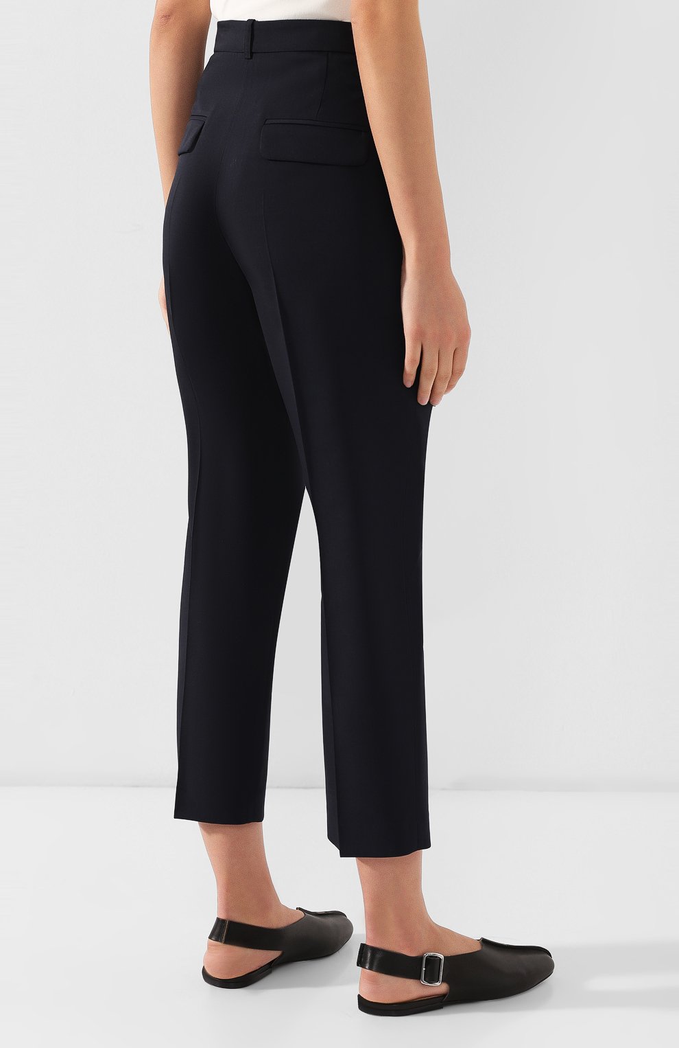 Брюки со стрелками JIL SANDER NAVY темно-синего цвета по цене 29950 руб., арт. JNWM3004A/JM2124, фото 4 Брюки со стрелками JIL SANDER NAVY, арт. JNWM3004A/JM2124, фото 4