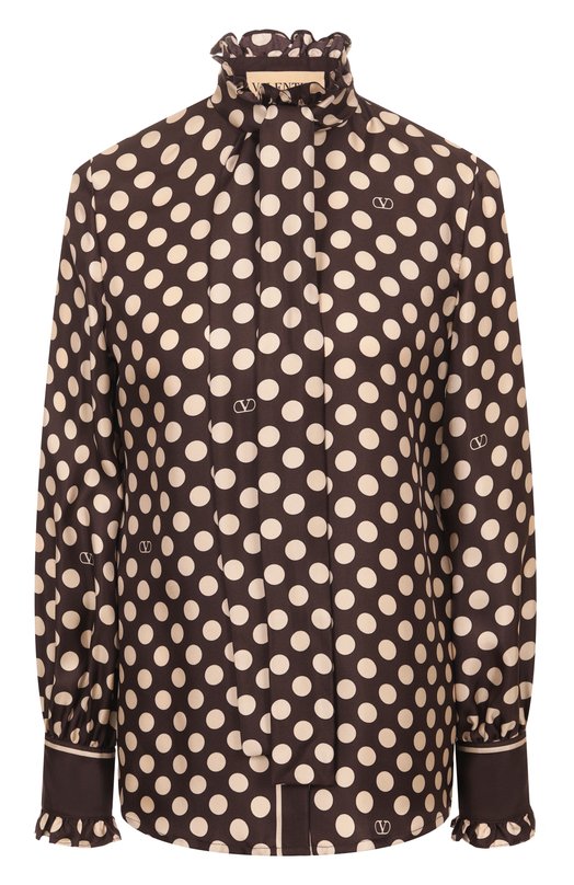 Шелковая блузка Valentino 7B3AB7T7/9JH Коричневый 7B3AB7T7/9JH