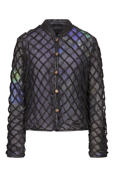 Женский кожаный жакет GIORGIO ARMANI, арт. GW003374/AF26010