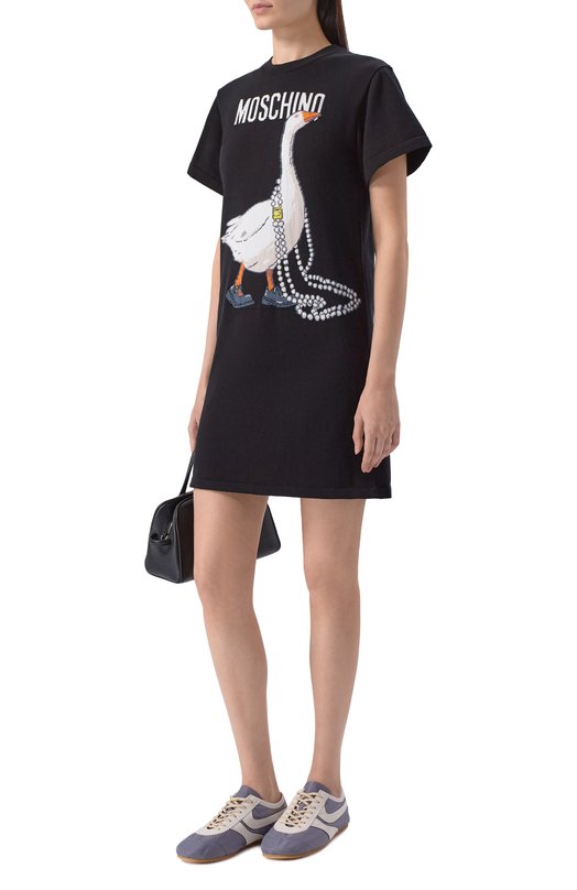 Хлопковое платье Moschino V0492/0502 Чёрный  V0492/0502 Фото 2