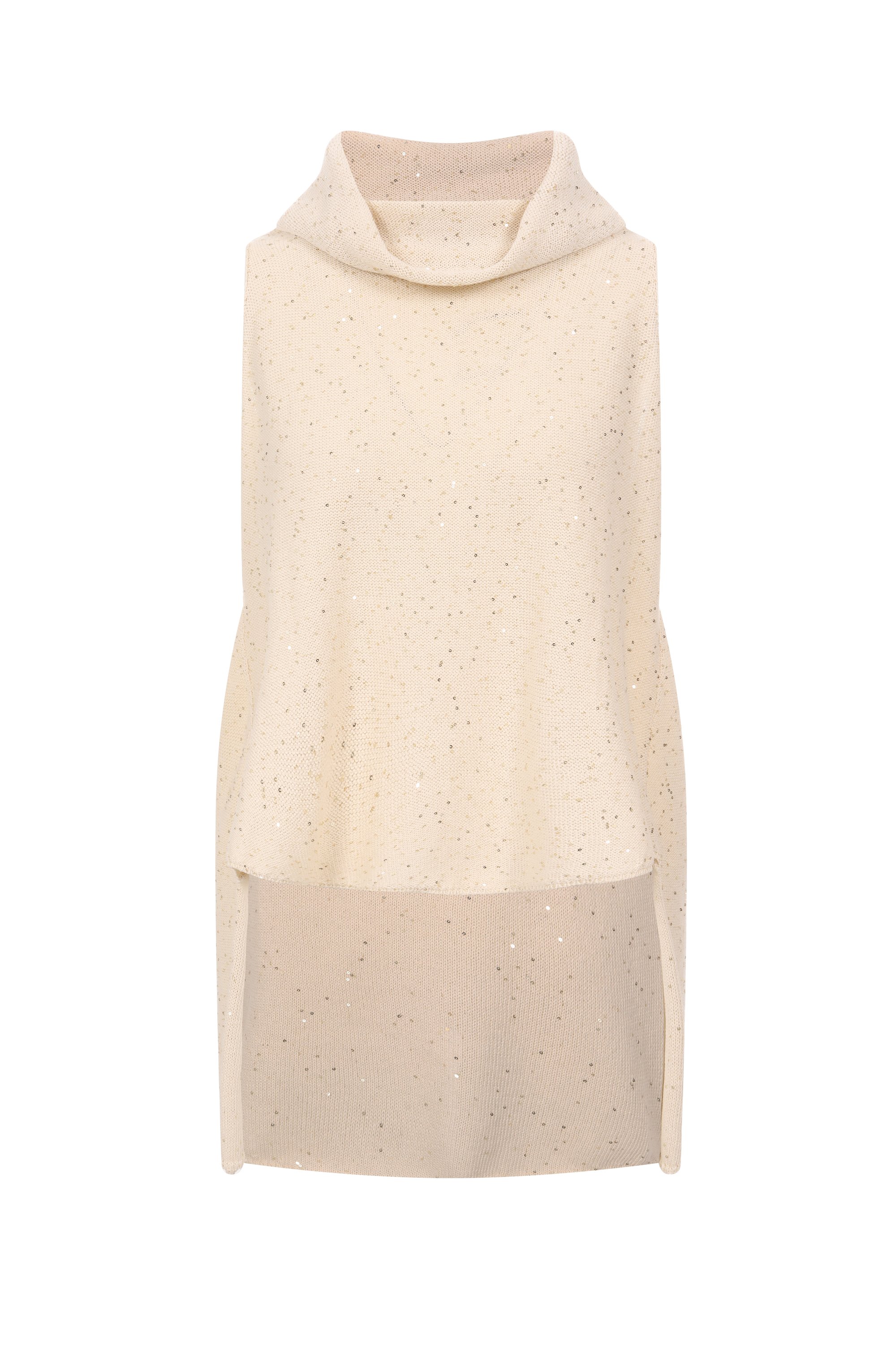 Хлопковый топ LORENA ANTONIAZZI кремового цвета по цене 69350 руб., арт. P25124MJ38A/3049, фото 1 Хлопковый топ LORENA ANTONIAZZI, арт. P25124MJ38A/3049, фото 1