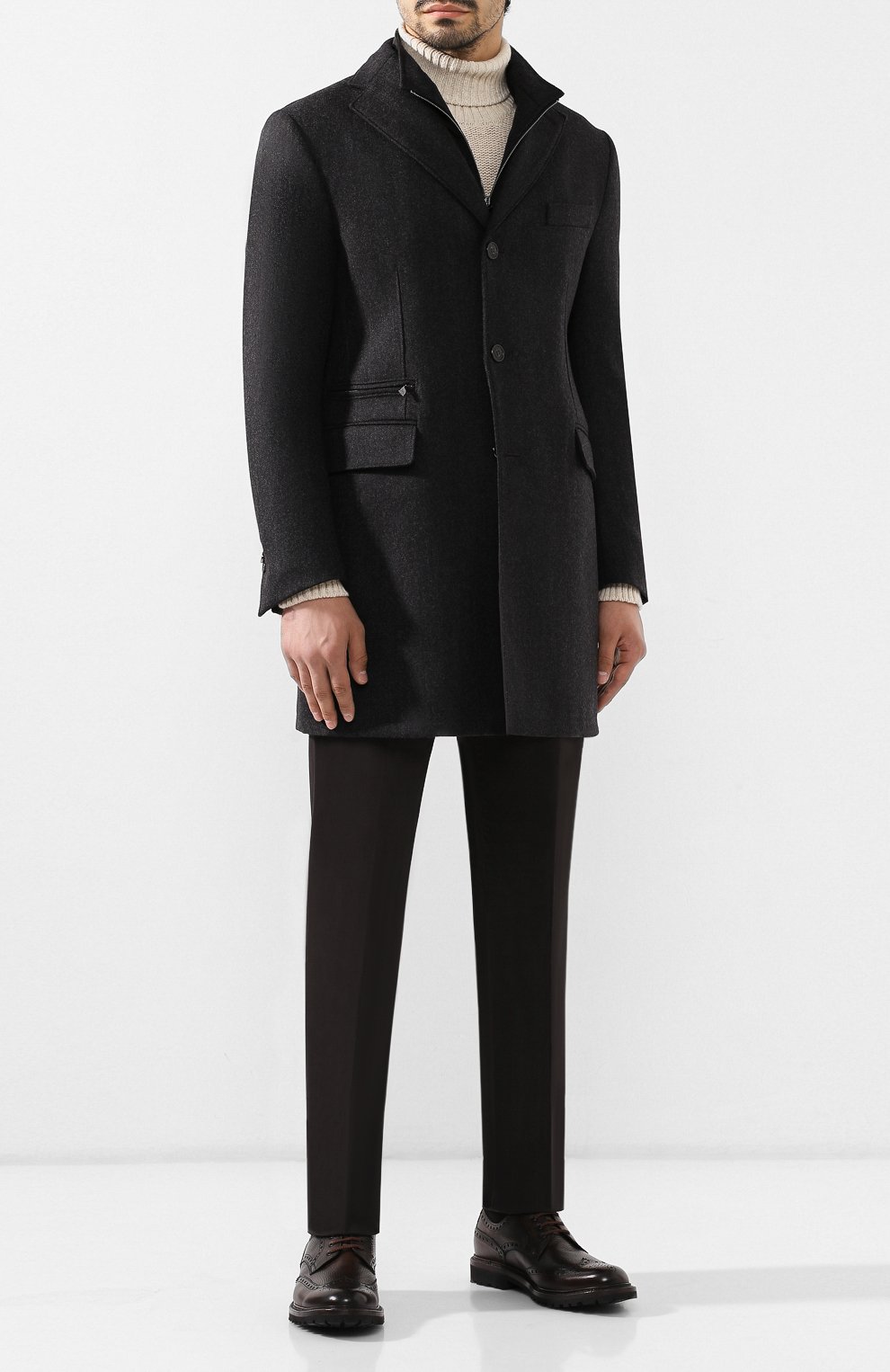 Шерстяное пальто CORNELIANI, арт. 841584-9813019/00, фото 2