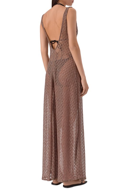 Платье из вискозы Missoni MS26SQ0P/BR014D Коричневый  MS26SQ0P/BR014D Фото 3