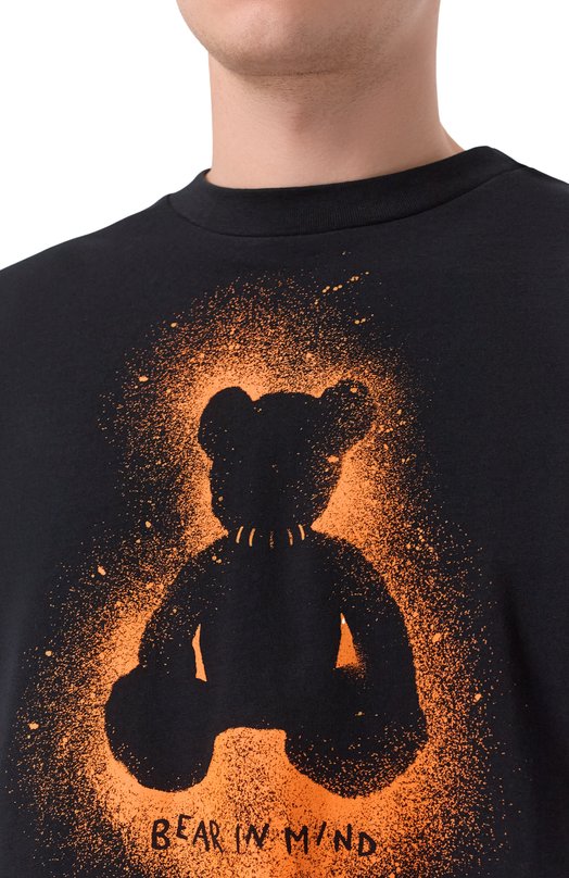 Хлопковая футболка Palm Angels PMAA109F25JER00B Чёрный  PMAA109F25JER00B Фото 5