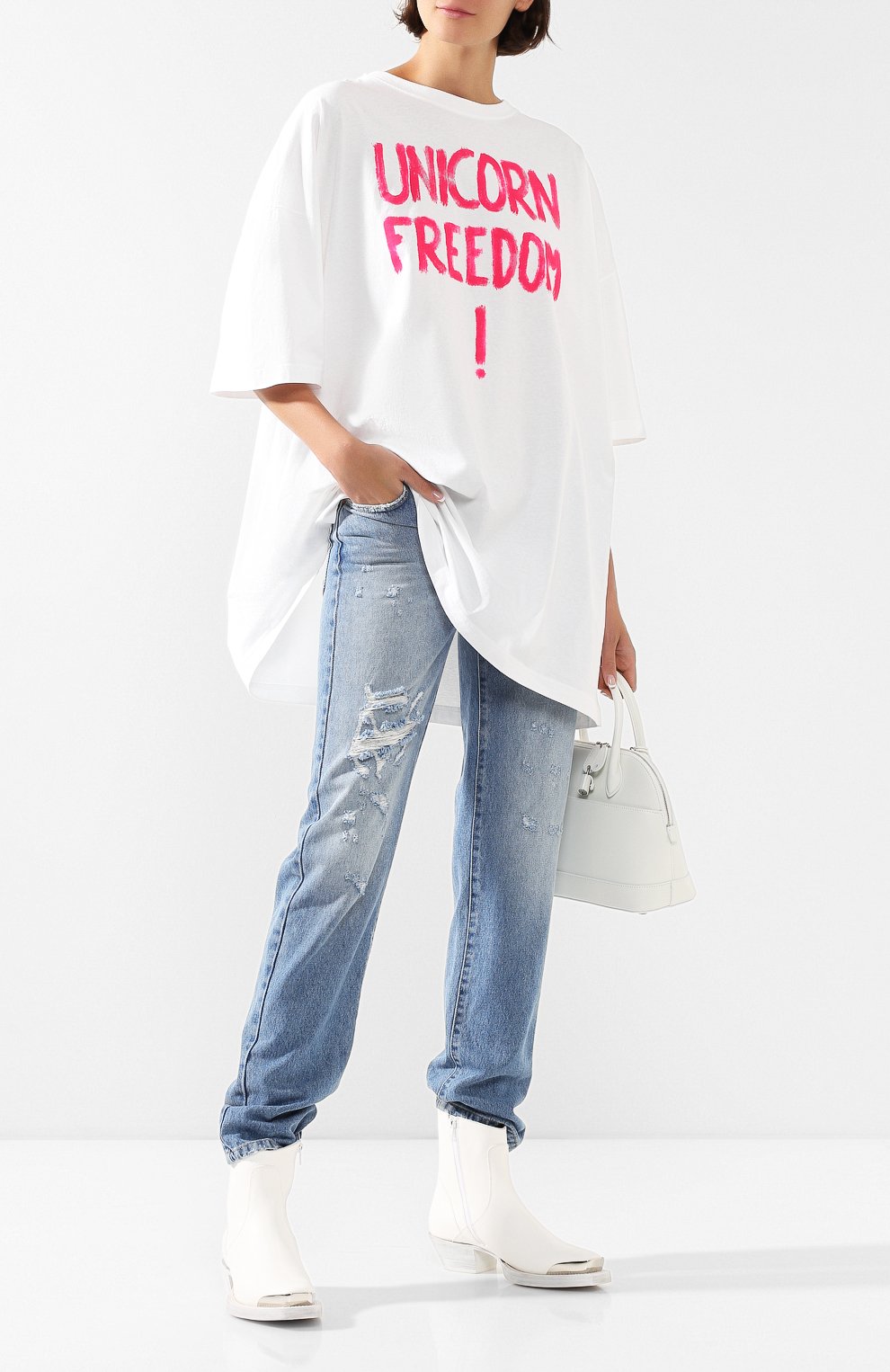 Хлопковая футболка VETEMENTS, арт. SS20TR375 1618/W/WHITE, фото 2