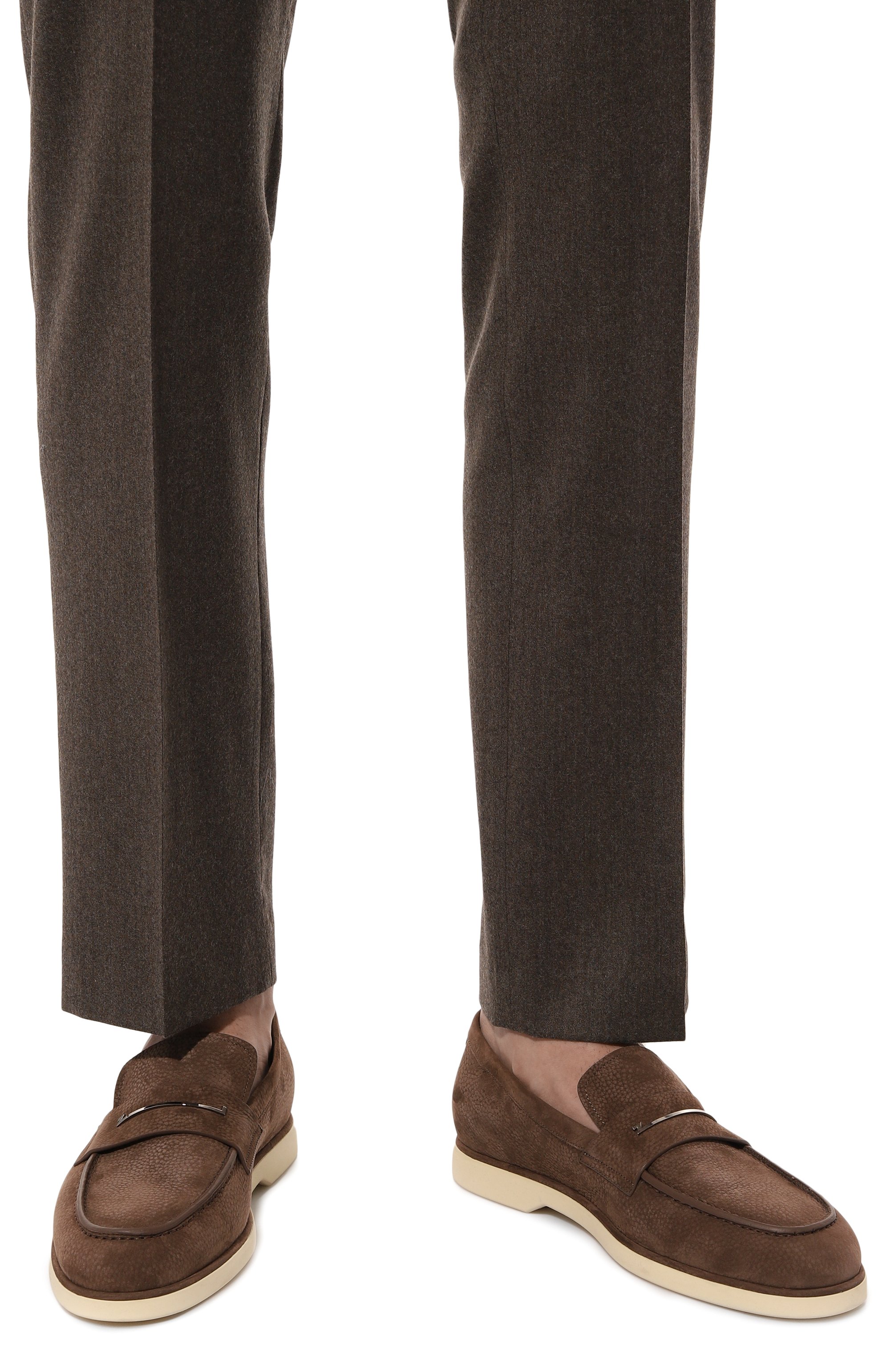 Замшевые лоферы laser z ZILLI коричневого цвета по цене 134000 руб., арт. H0147AM1071VZTP03, фото 3 Замшевые лоферы laser z ZILLI, арт. H0147AM1071VZTP03, фото 3