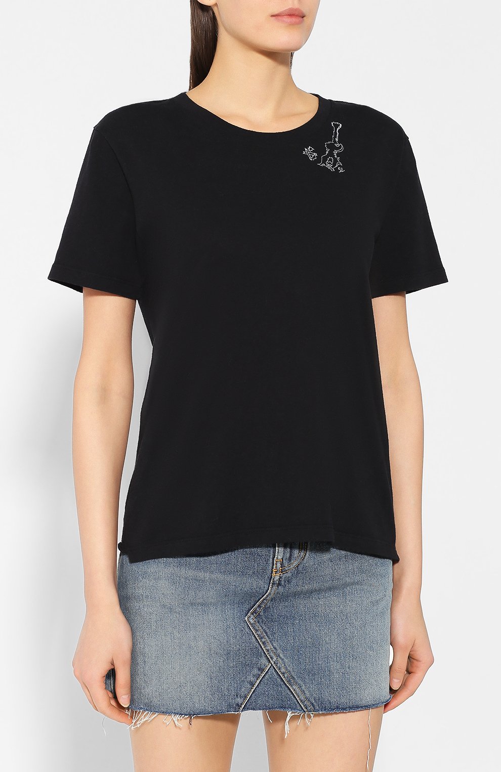 Хлопковая футболка SAINT LAURENT, арт. 605366/YBQJ2, фото 3