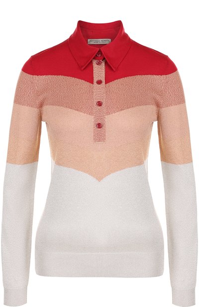 Поло из смеси шерсти и вискозы с принтом BOTTEGA VENETA, арт. 514012/VERR0, фото 1