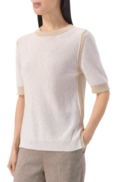 Хлопковый пуловер LORENA ANTONIAZZI, арт. P26124TM34A/3049, фото 3