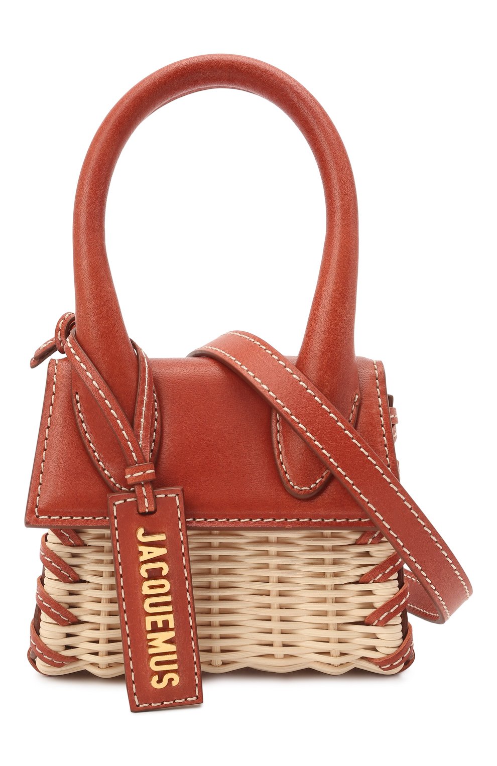 Сумка le chiquito mini JACQUEMUS оранжевого цвета по цене 83350 руб., арт. 211BA01/303490, фото 6 Сумка le chiquito mini JACQUEMUS, арт. 211BA01/303490, фото 6