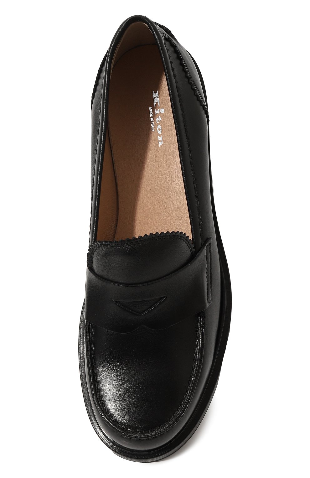 Кожаные пенни-лоферы KITON, арт. D56807NX0602, фото 6