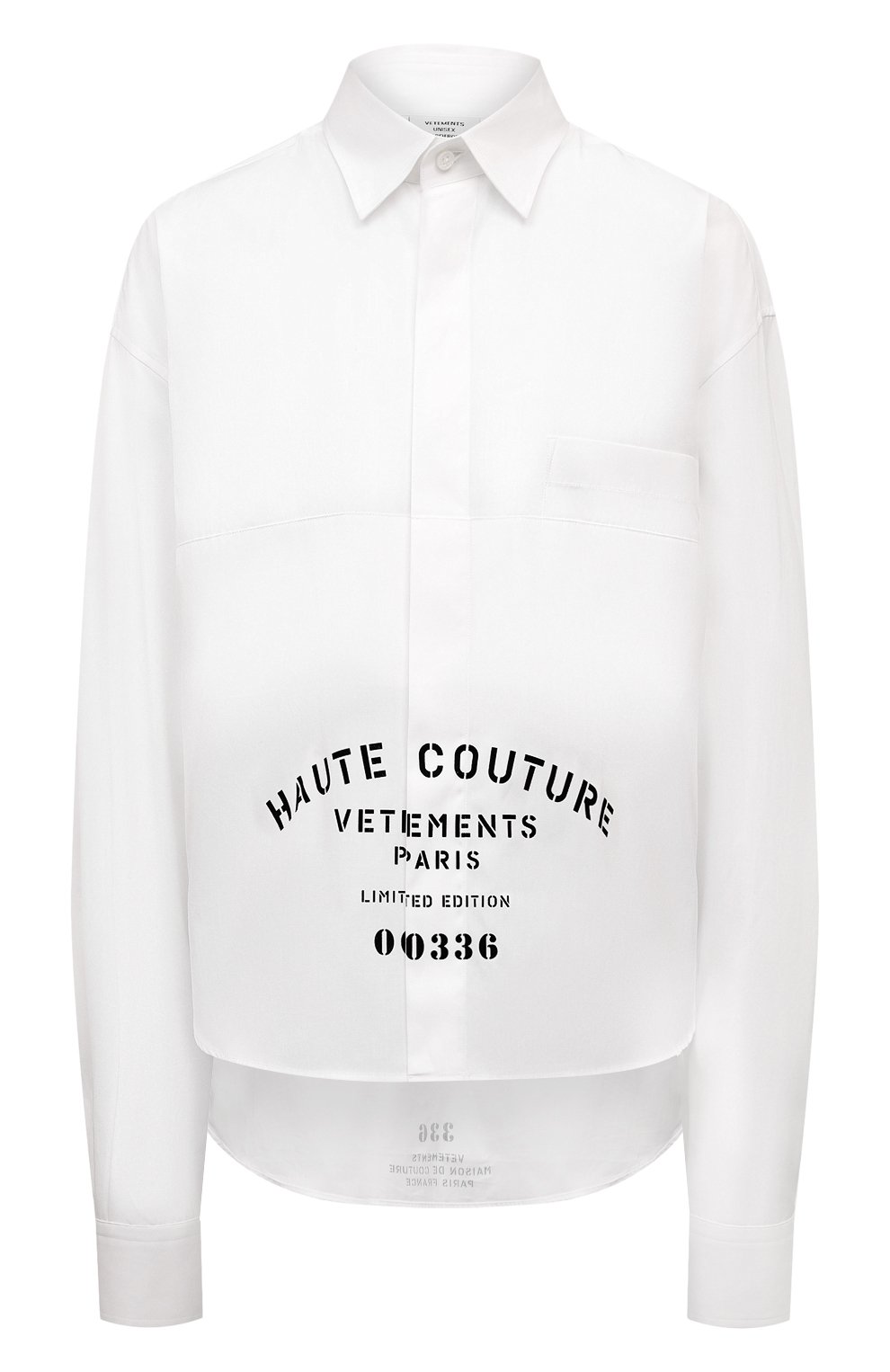 Хлопковая рубашка VETEMENTS, арт. UE54SH280W, фото 1