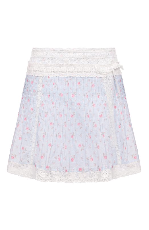 Хлопковая юбка Love Shack Fancy S1026-3120 Голубой S1026-3120