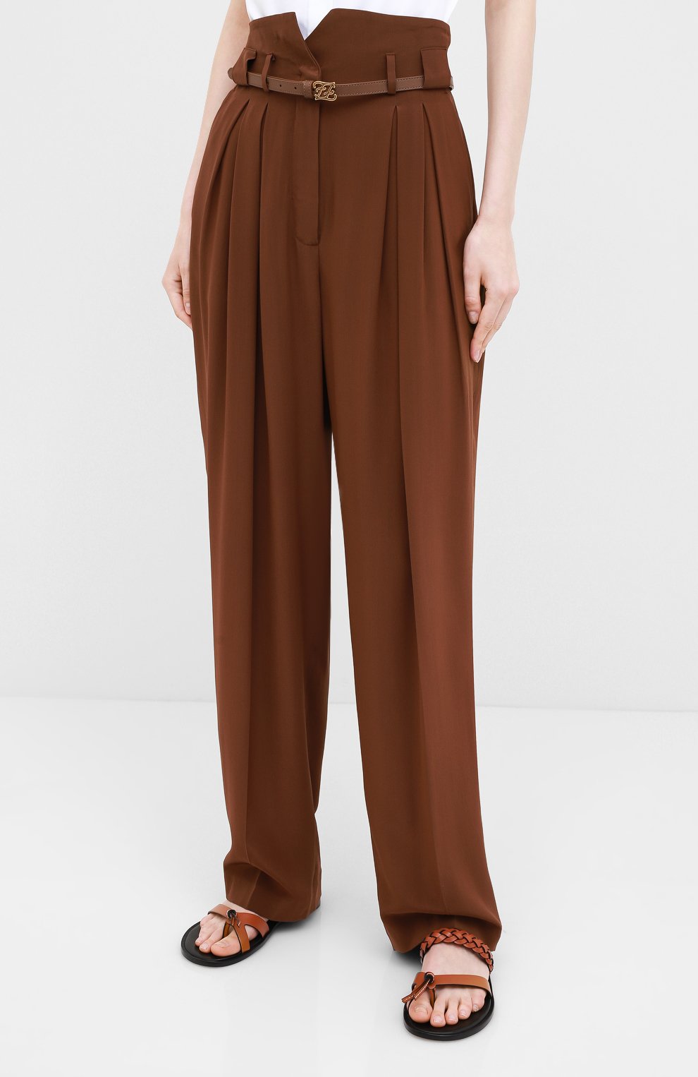 Шелковые брюки FENDI, арт. FR6233 02R, фото 3