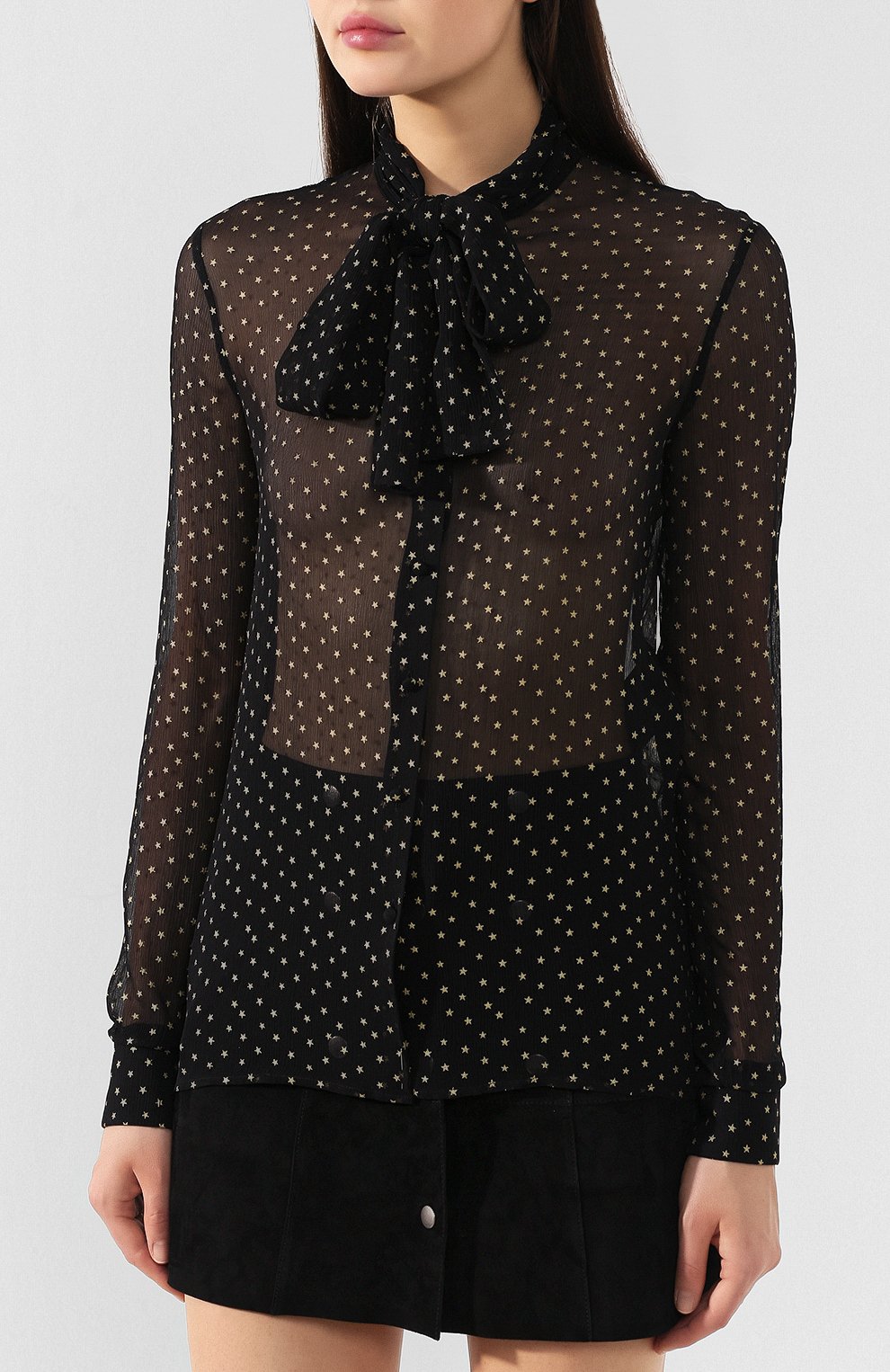 Шелковая блузка SAINT LAURENT, арт. 537946/Y353V, фото 3