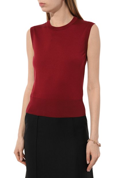 Шелковый топ DOLCE & GABBANA бордового цвета по цене 69950 руб., арт. FXT04T/JBSHX, фото 3 Шелковый топ DOLCE & GABBANA, арт. FXT04T/JBSHX, фото 3