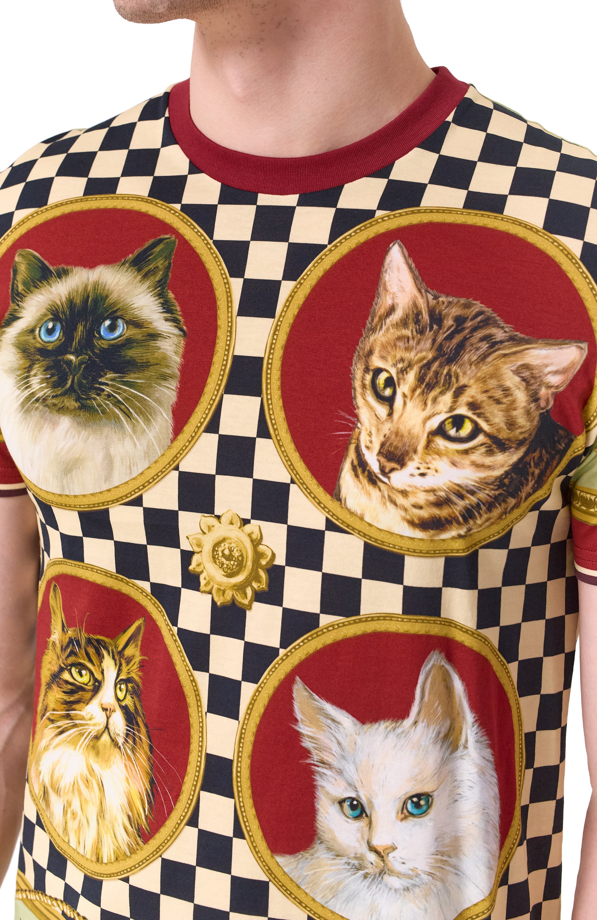 Хлопковая футболка DOLCE & GABBANA разноцветного цвета по цене 95050 руб., арт. G8RN8T/II7GZ, фото 5 Хлопковая футболка DOLCE & GABBANA, арт. G8RN8T/II7GZ, фото 5