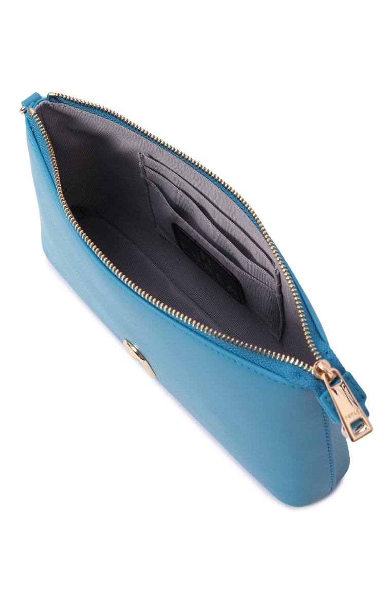 Женская сумка furla diamante mini  FURLA бирюзового цвета, арт. WE00615/AX0733 | Фото 5 (Материал: Натуральная кожа; Размер: mini; Ремень/цепочка: На ремешке)