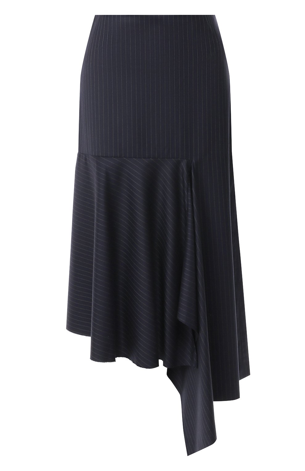 Шерстяная юбка BALENCIAGA темно-синего цвета по цене 67300 руб., арт. 518170/TFT06, фото 1 Шерстяная юбка BALENCIAGA, арт. 518170/TFT06, фото 1