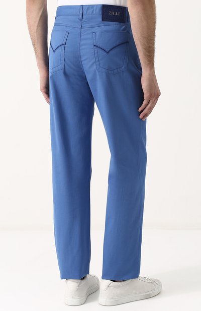 Брюки прямого кроя из смеси хлопка и кашемира ZILLI, арт. M0P-00084-C0CA1/R001, фото 4