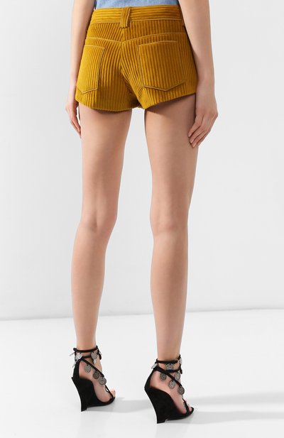 Вельветовые шорты SAINT LAURENT коричневого цвета по цене 119500 руб., арт. 568718/Y078T, фото 4 Вельветовые шорты SAINT LAURENT, арт. 568718/Y078T, фото 4
