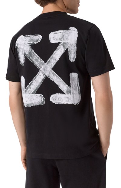 Хлопковая футболка OFF-WHITE, арт. 0MAA027S25JER00B, фото 4