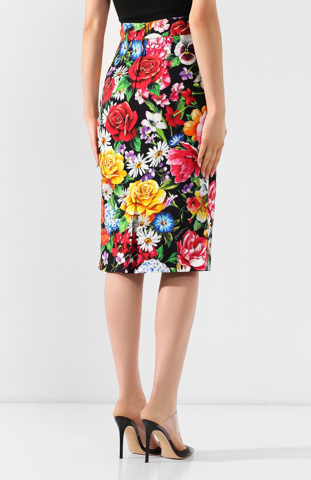 Юбка с принтом DOLCE & GABBANA разноцветного цвета по цене 87600 руб., арт. F4BL4T/FSRK9, фото 4 Юбка с принтом DOLCE & GABBANA, арт. F4BL4T/FSRK9, фото 4