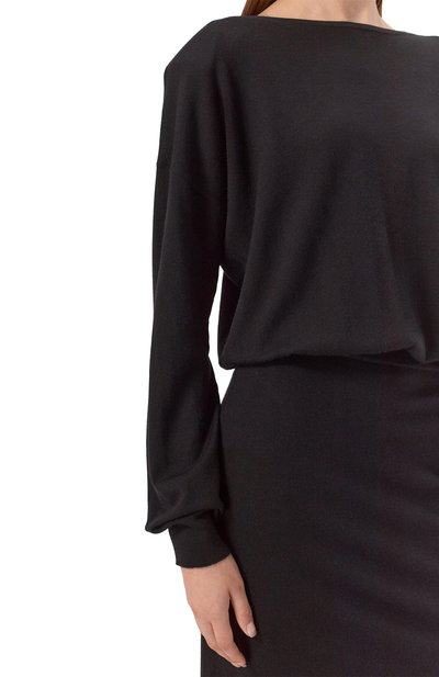 Платье из шерсти и вискозы P.A.R.O.S.H. черного цвета по цене 67650 руб., арт. LIME25-D550907, фото 5 Платье из шерсти и вискозы P.A.R.O.S.H., арт. LIME25-D550907, фото 5