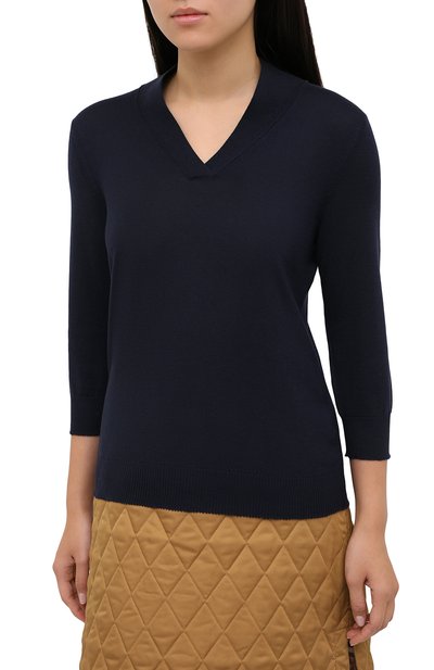 Кашемировый пуловер LORO PIANA темно-синего цвета по цене 126500 руб., арт. FAL1998, фото 3 Кашемировый пуловер LORO PIANA, арт. FAL1998, фото 3