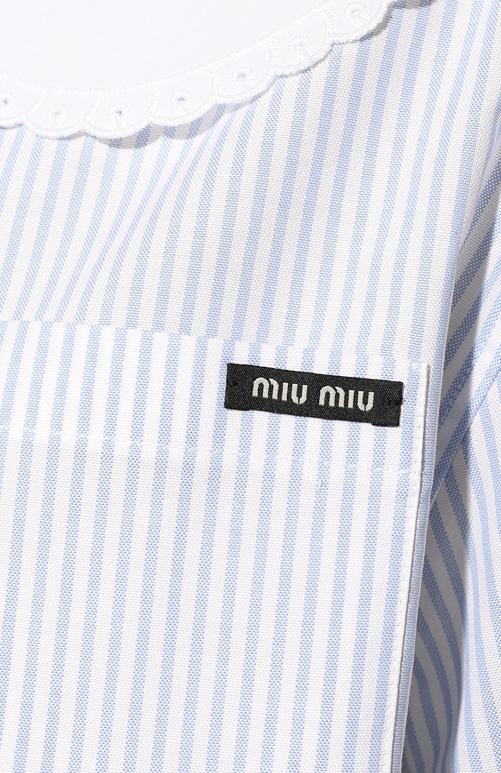 Хлопковая блузка MIU MIU, арт. MK1621-10MI-F0012, фото 5