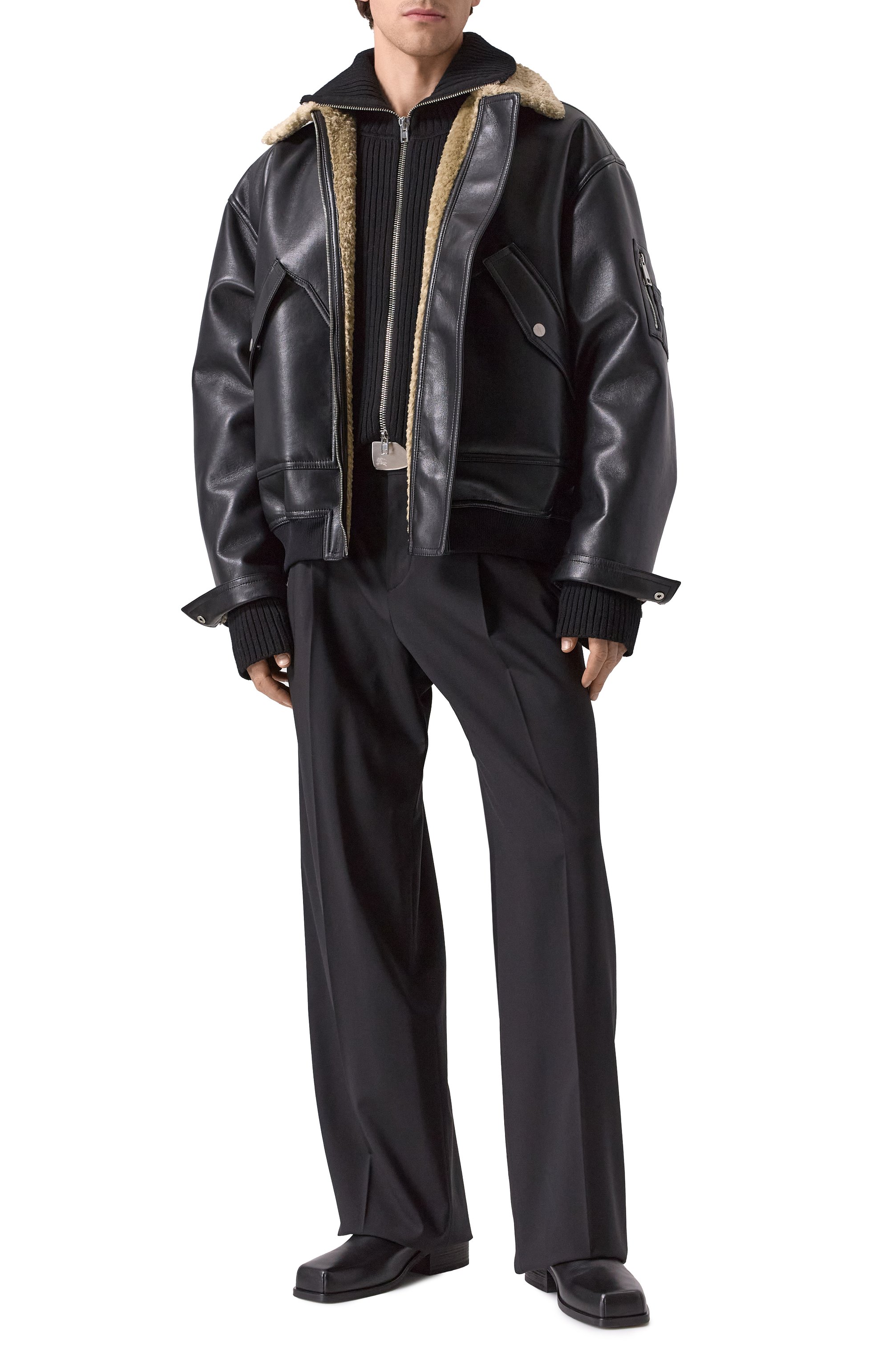 Бомбер из экокожи NANUSHKA, арт. NM24FWJK02168, фото 2