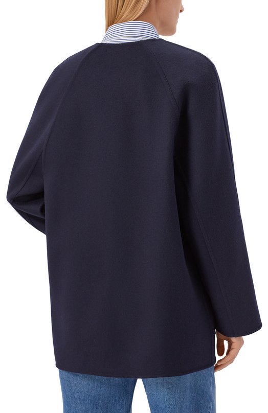 Полупальто из шерсти и кашемира Bottega Veneta 836337/V3000 Синий  836337/V3000 Фото 4