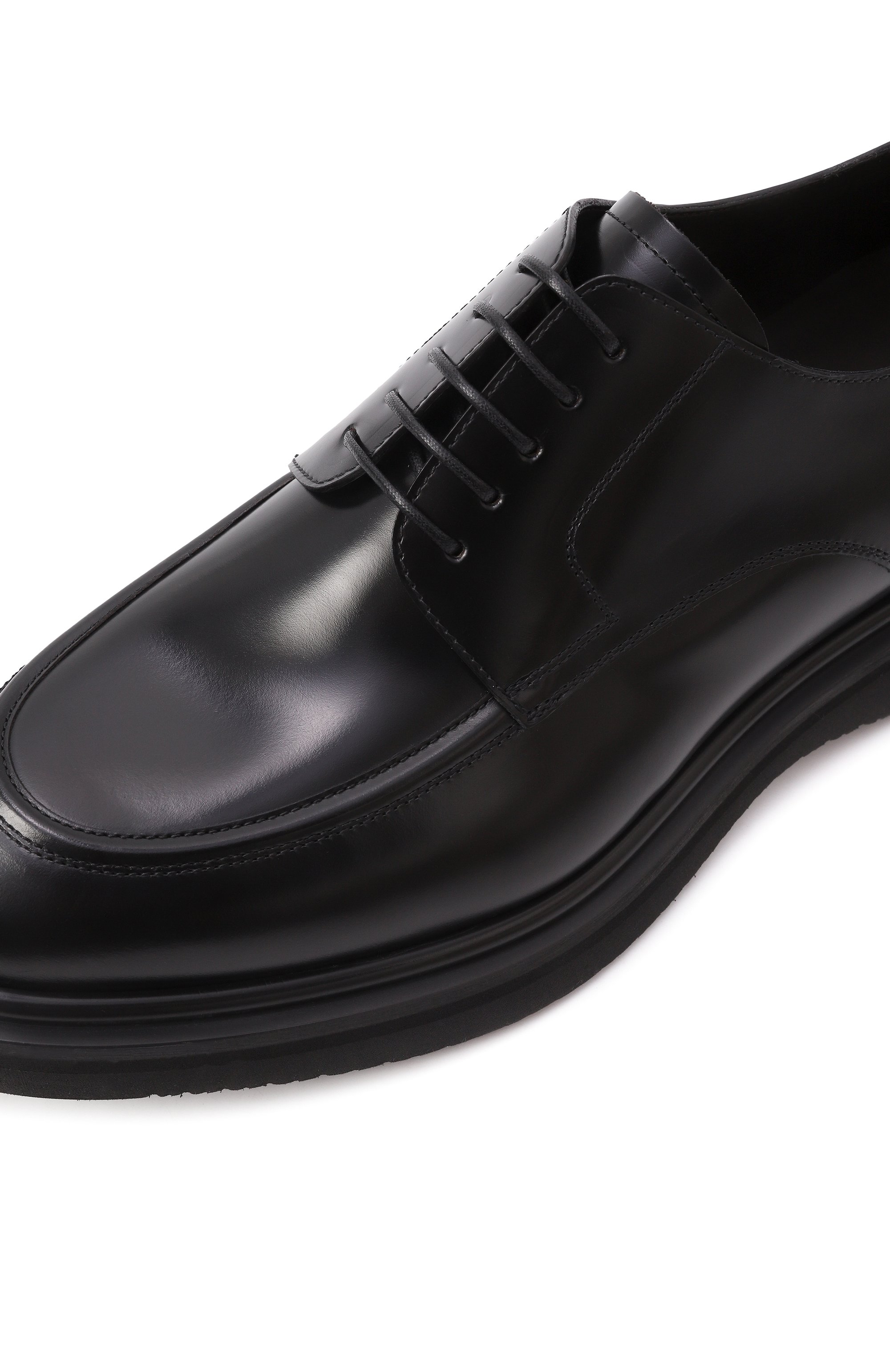 Кожаные дерби BLU BARRETT черного цвета по цене 61550 руб., арт. CITY354-005, фото 7 Кожаные дерби BLU BARRETT, арт. CITY354-005, фото 7