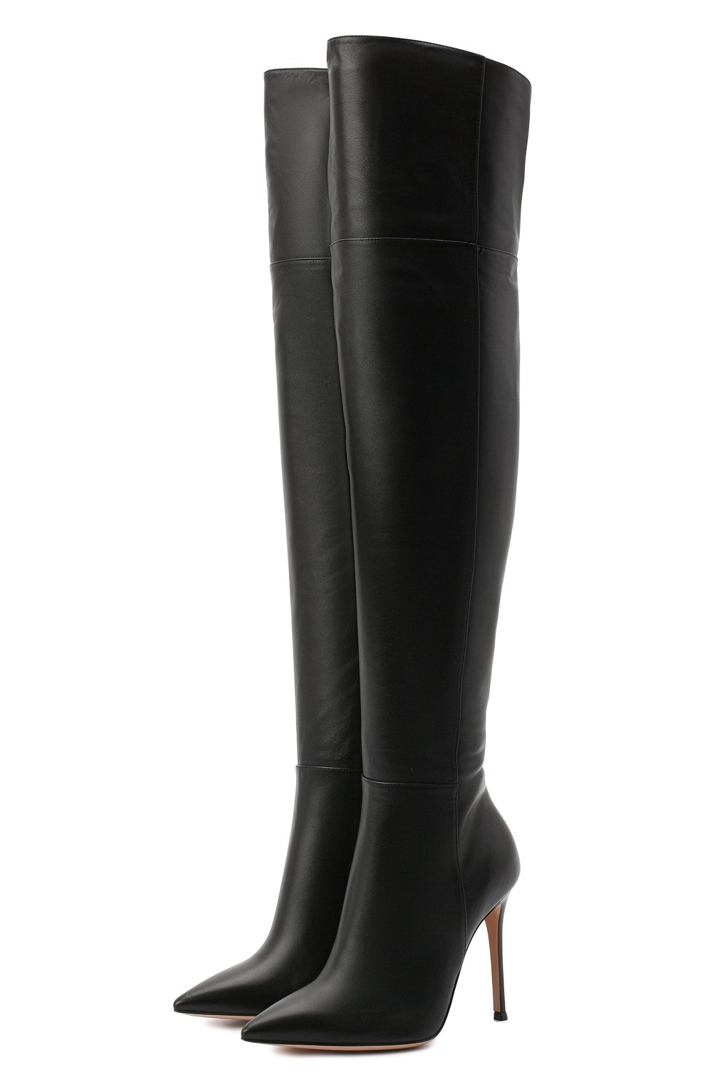 Кожаные ботфорты на шпильке GIANVITO ROSSI, арт. G80698.15RIC.NVINER0, фото 1