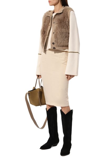 Жилет с меховой отделкой BRUNELLO CUCINELLI, арт. MPMWL2418P, фото 2