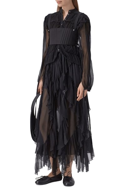 Хлопковый топ ANN DEMEULEMEESTER черного цвета по цене 78750 руб., арт. B0014031/FA709, фото 2 Хлопковый топ ANN DEMEULEMEESTER, арт. B0014031/FA709, фото 2