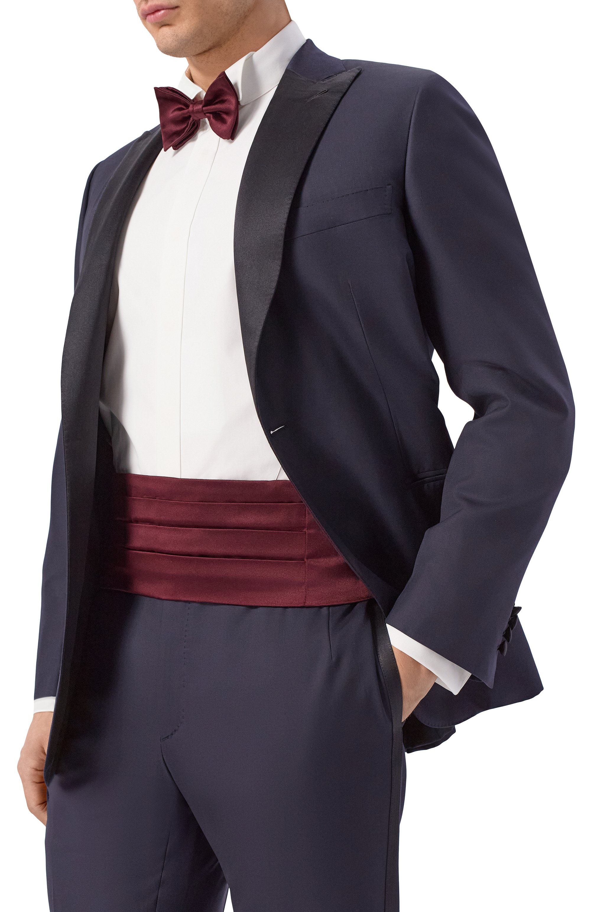 Шелковый камербанд KITON, арт. UFASCC07202_001, фото 2