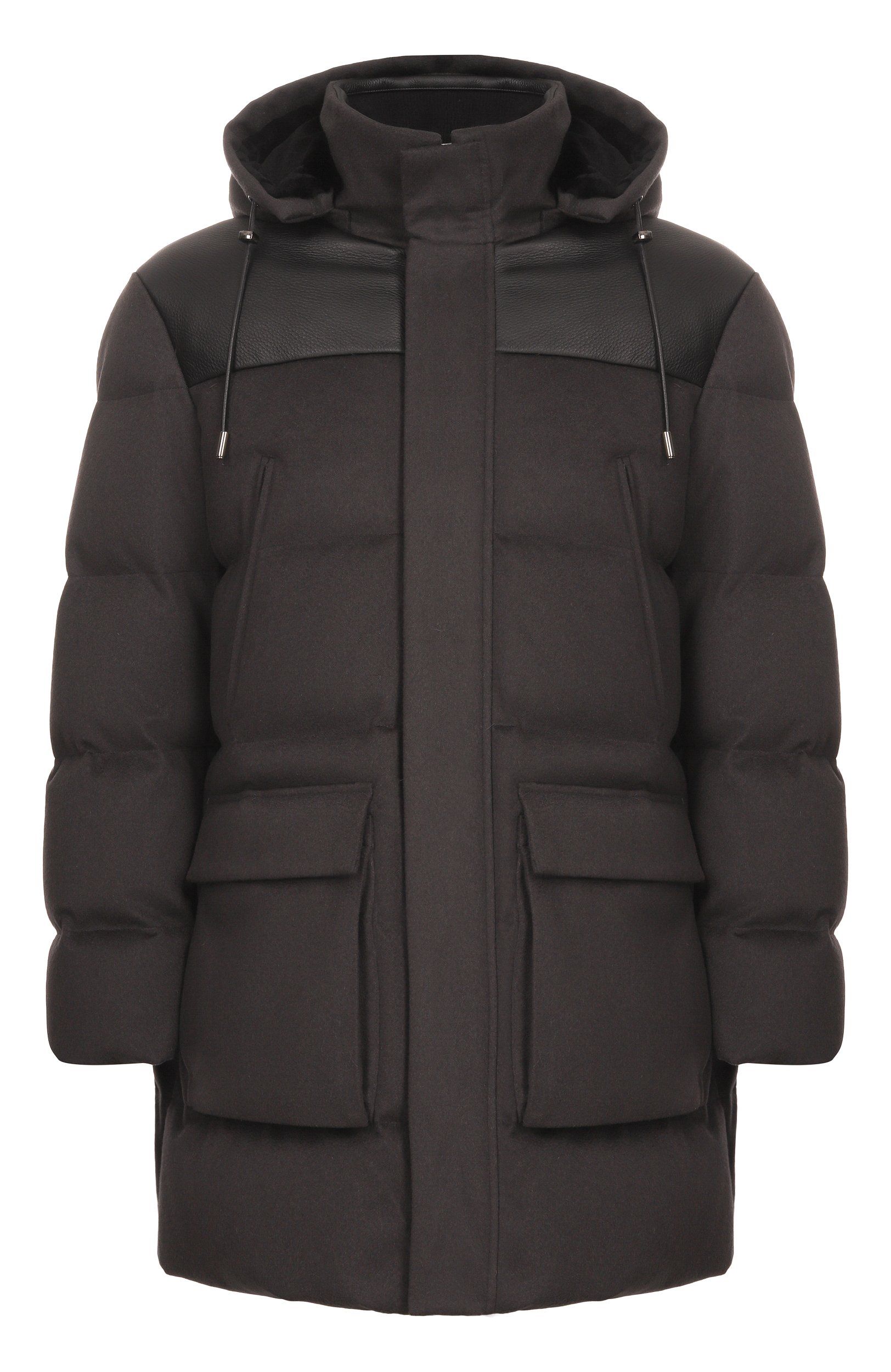 Пуховик с отделкой из норки и кожи оленя MVST, арт. M26.1MM.0M16.1/F184 CASHMERE+CERV0, фото 1