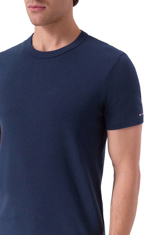 Хлопковая футболка Kiton UNWM008K0275H03 Синий  UNWM008K0275H03 Фото 5