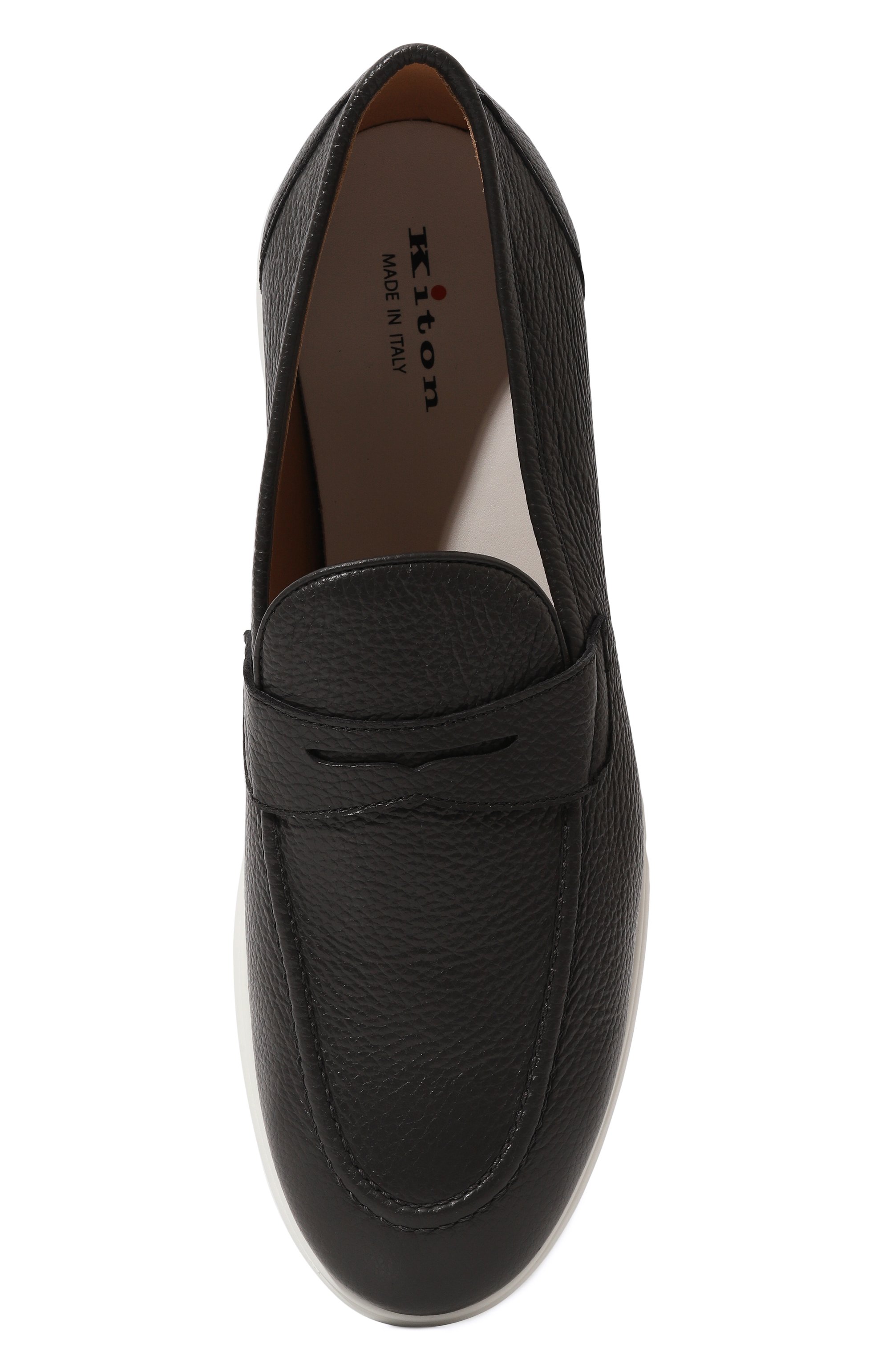 Кожаные пенни-лоферы KITON, арт. USSA075N01073, фото 6