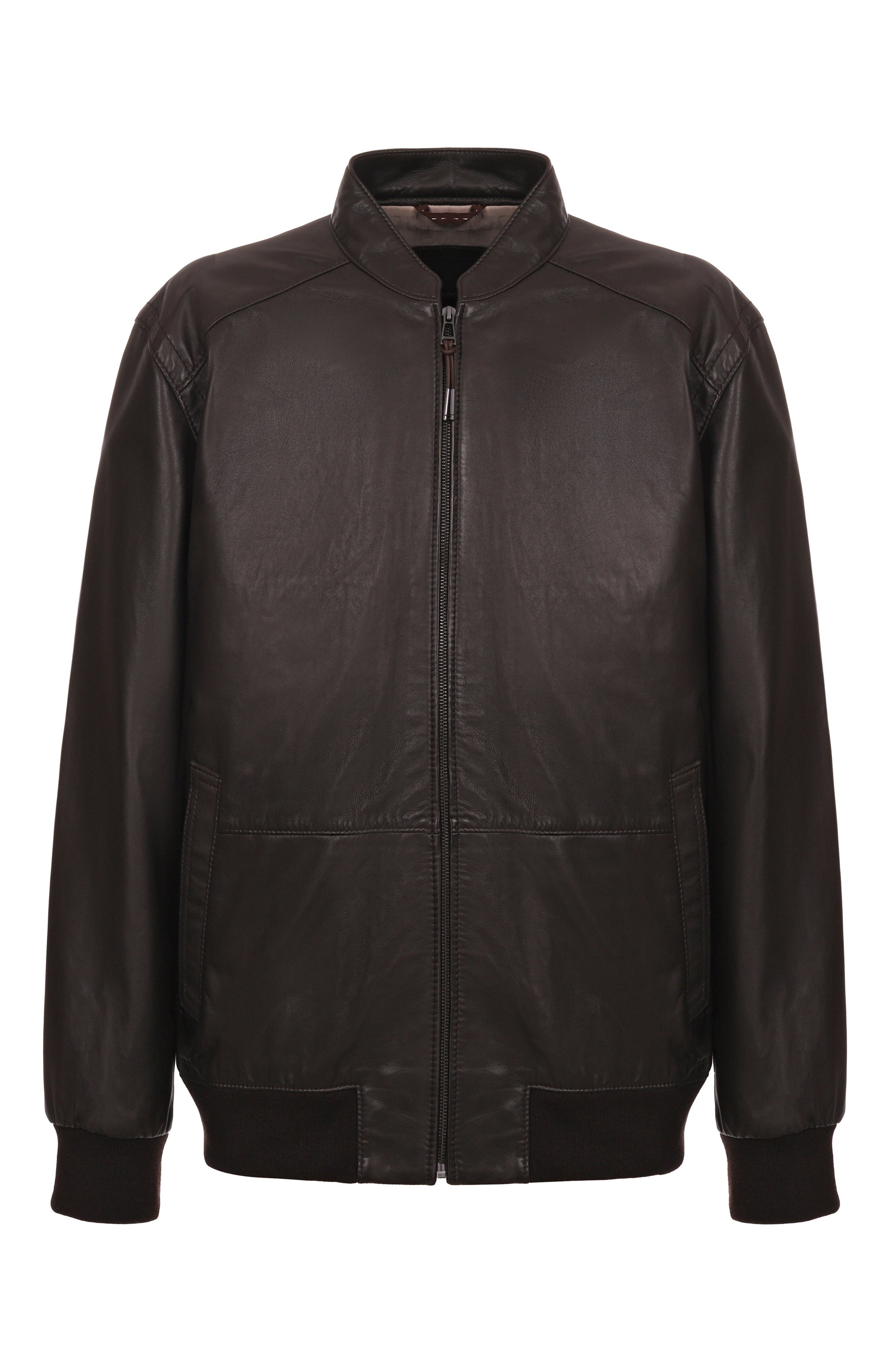 Кожаный бомбер WINDSOR темно-коричневого цвета по цене 99500 руб., арт. B0RELL03-L/1300145/62, фото 1 Кожаный бомбер WINDSOR, арт. B0RELL03-L/1300145/62, фото 1