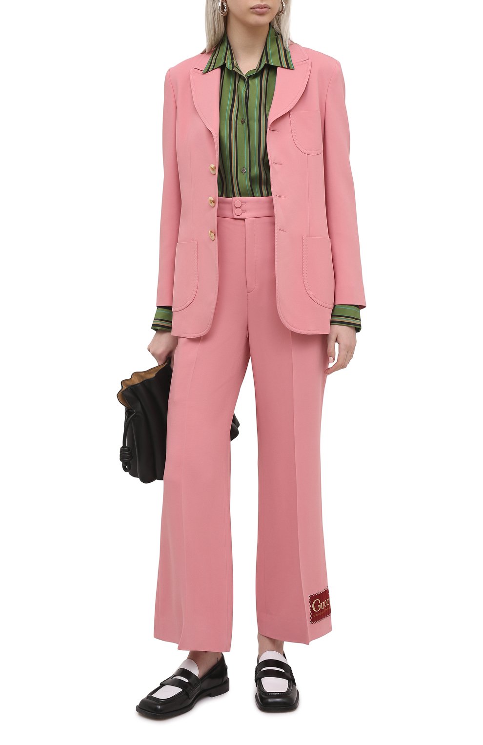 Жакет из вискозы GUCCI розового цвета по цене 194500 руб., арт. 643294/ZKR01, фото 2 Жакет из вискозы GUCCI, арт. 643294/ZKR01, фото 2