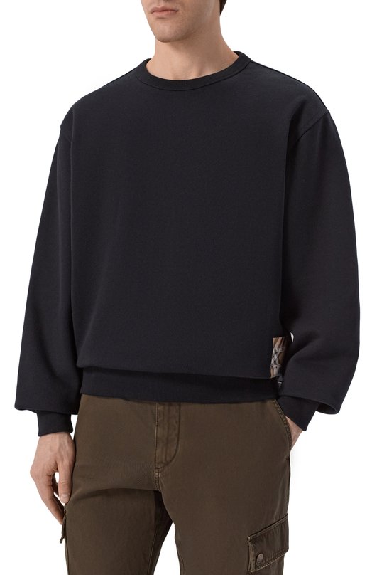 Хлопковый свитшот Burberry 8101889 Чёрный  8101889 Фото 3