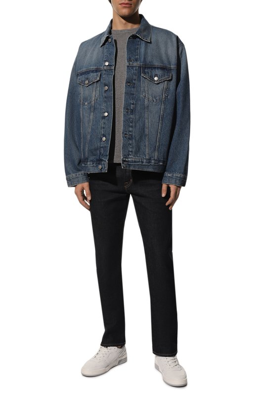 Хлопковая футболка 7 For All Mankind JSLM6140HG Серый  JSLM6140HG Фото 2