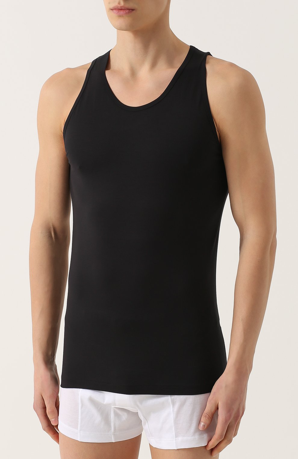 Хлопковая майка с круглым вы резом ZIMMERLI, арт. 172/1460, фото 3