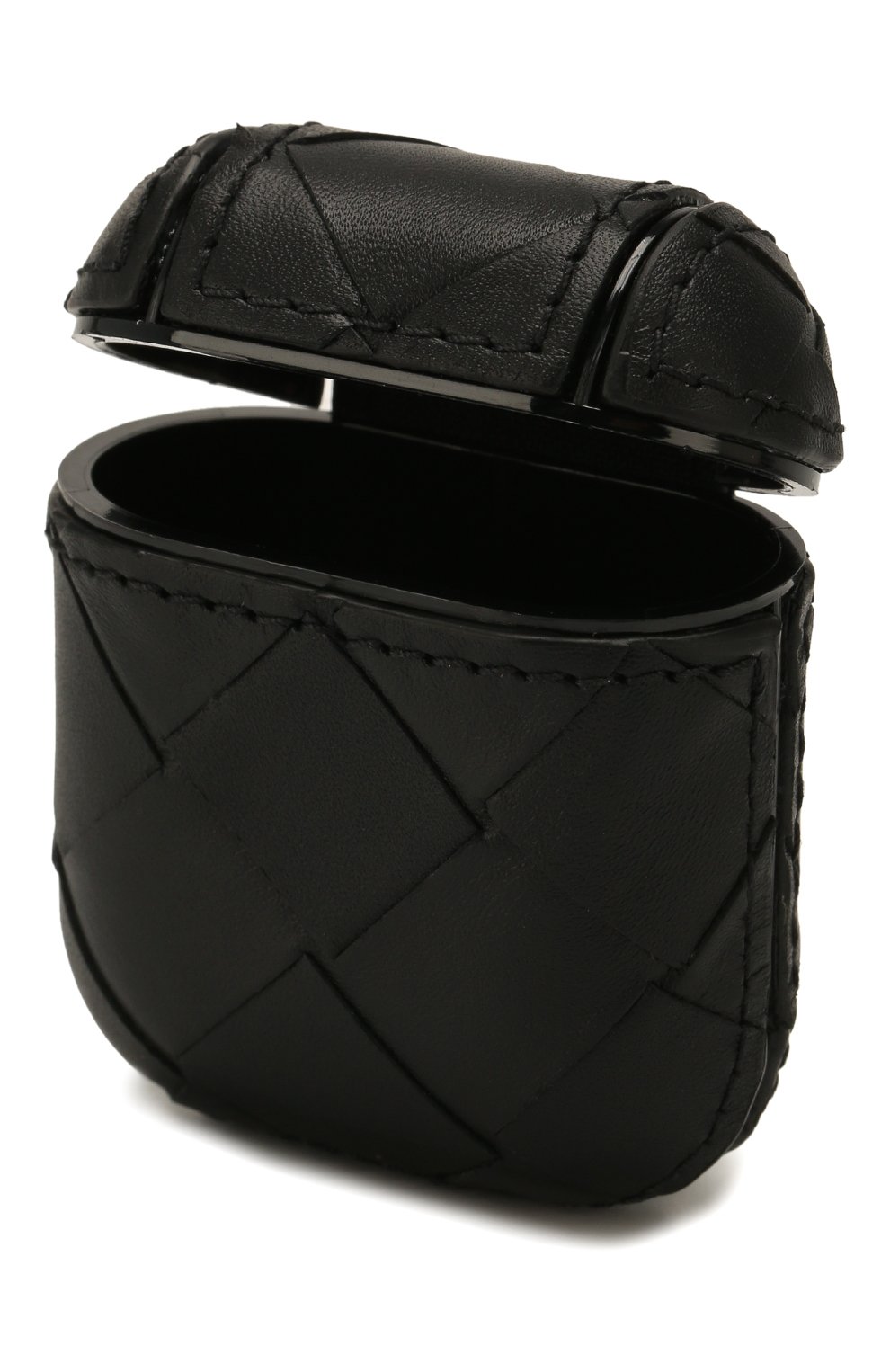 Кожаный чехол для airpods BOTTEGA VENETA черного цвета по цене 39950 руб., арт. 610263/VCPQ0, фото 4 Кожаный чехол для airpods BOTTEGA VENETA, арт. 610263/VCPQ0, фото 4