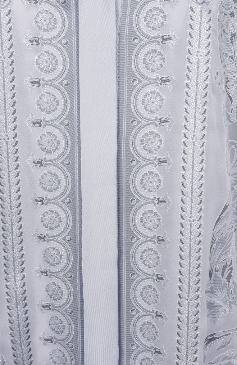 Женская блузка из вискозы и шелка VERSACE голубого цвета, арт. 1001360/1A13358 | Фото 6 (Материал внешний: Вискоза, Шелк; Рукава: Длинные; Длина (для топов): Стандартные; Принт: С принтом; Женское Кросс-КТ: Блуза-одежда; Стили: Классический)